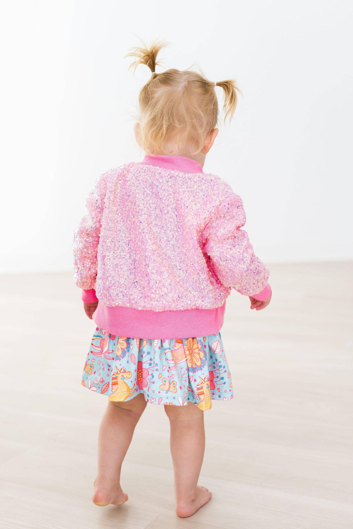 Bubblegum Pink Girls Sequin Jacket