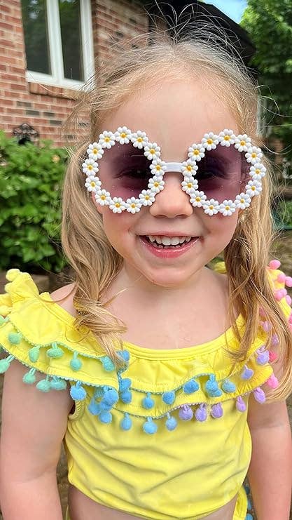 Round Daisy Flower Kids Sunglasses