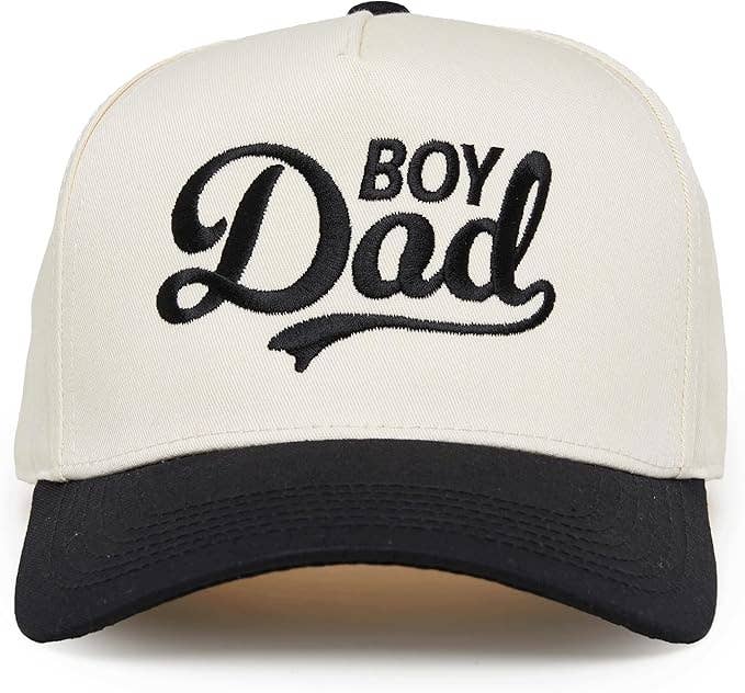 Boy Dad Cap - Black/Beige