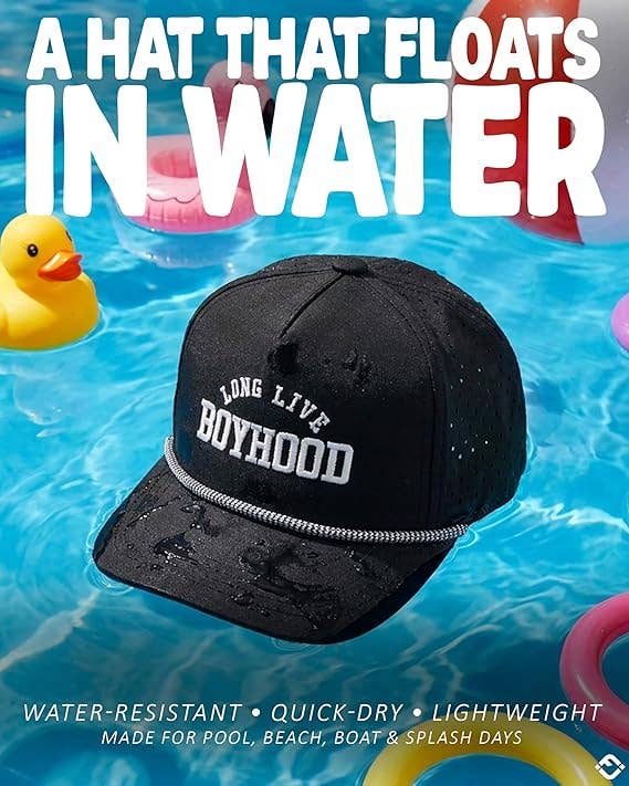 Boy's Hat - Long Live Boyhood - Black: Youth