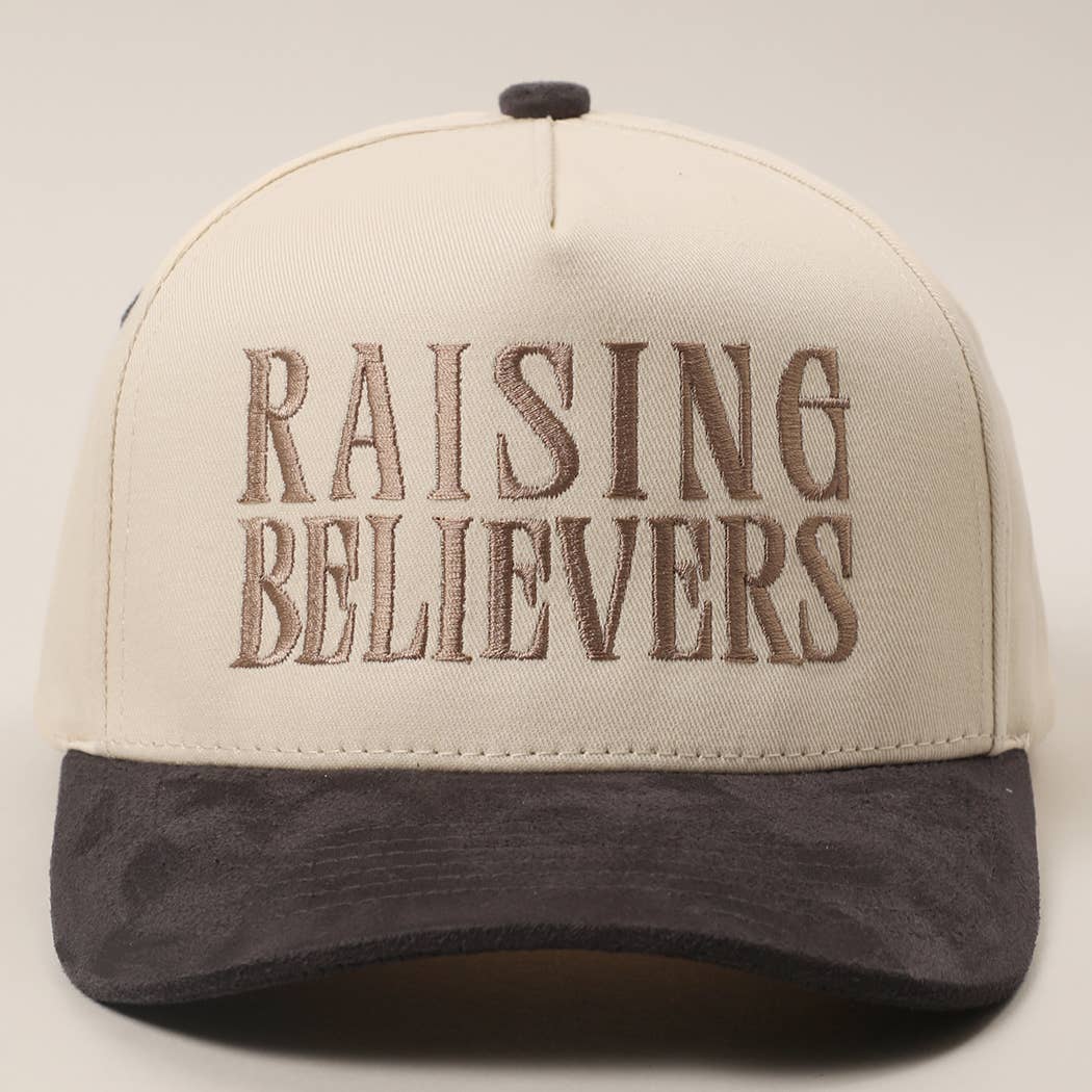 RAISING BELIEVERS Women's Cinnamon Brown Suede Two-Tone Trucker Hat