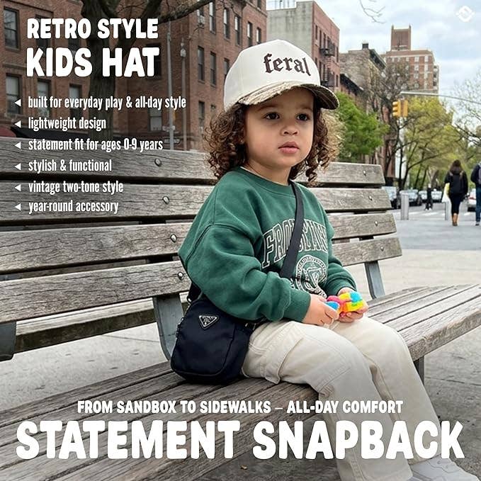 Kid/Baby Feral Wood Camo/Beige Hat
