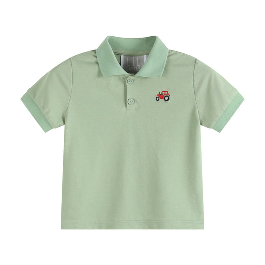 Green Tractor Polo Shirt