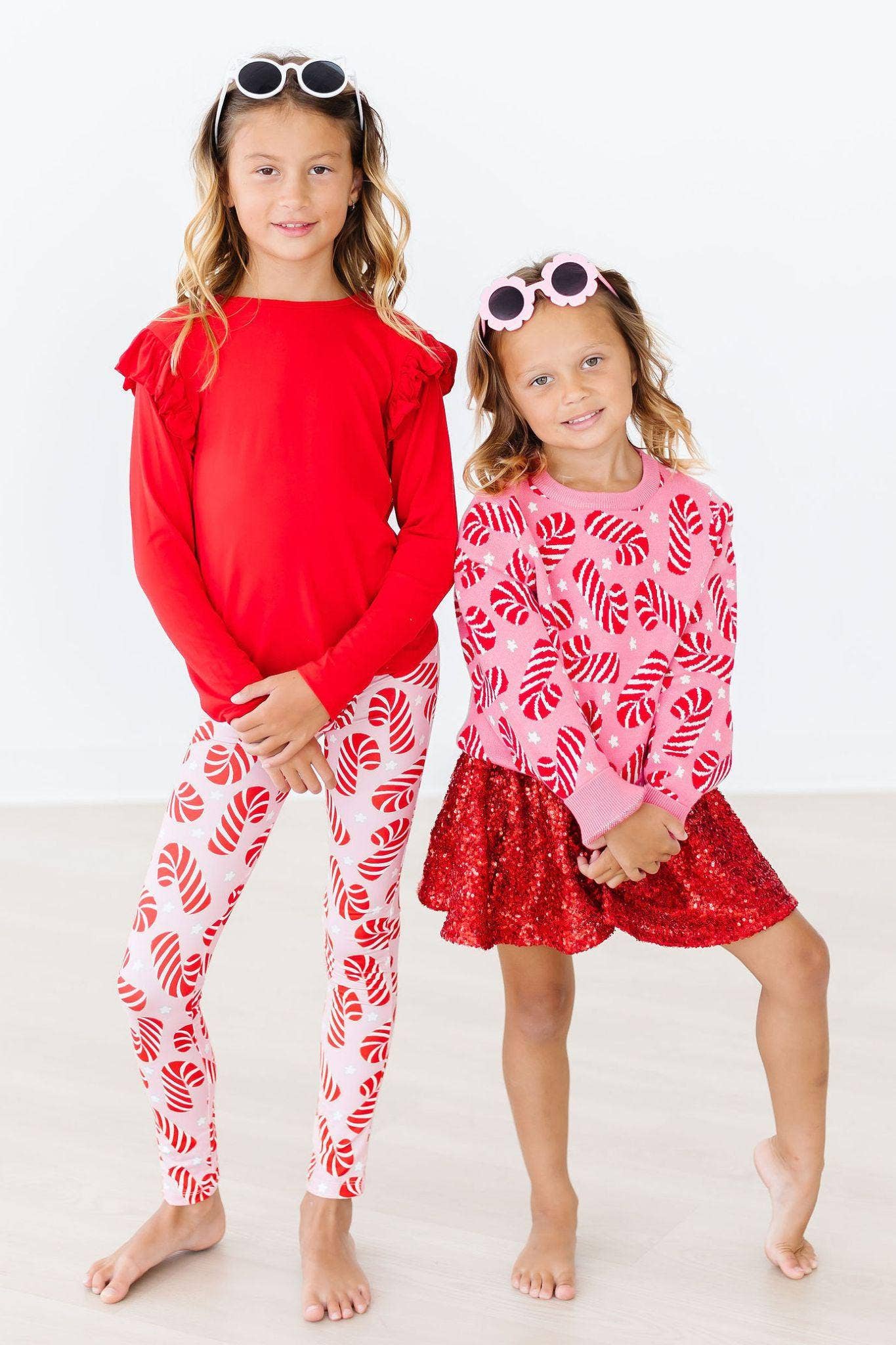 Girls Candy Canes Sweater