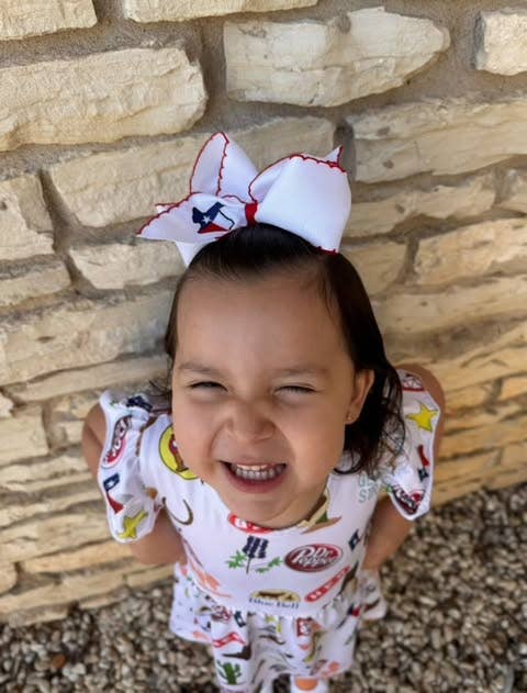 Texas State Moonstitch Hair Bow