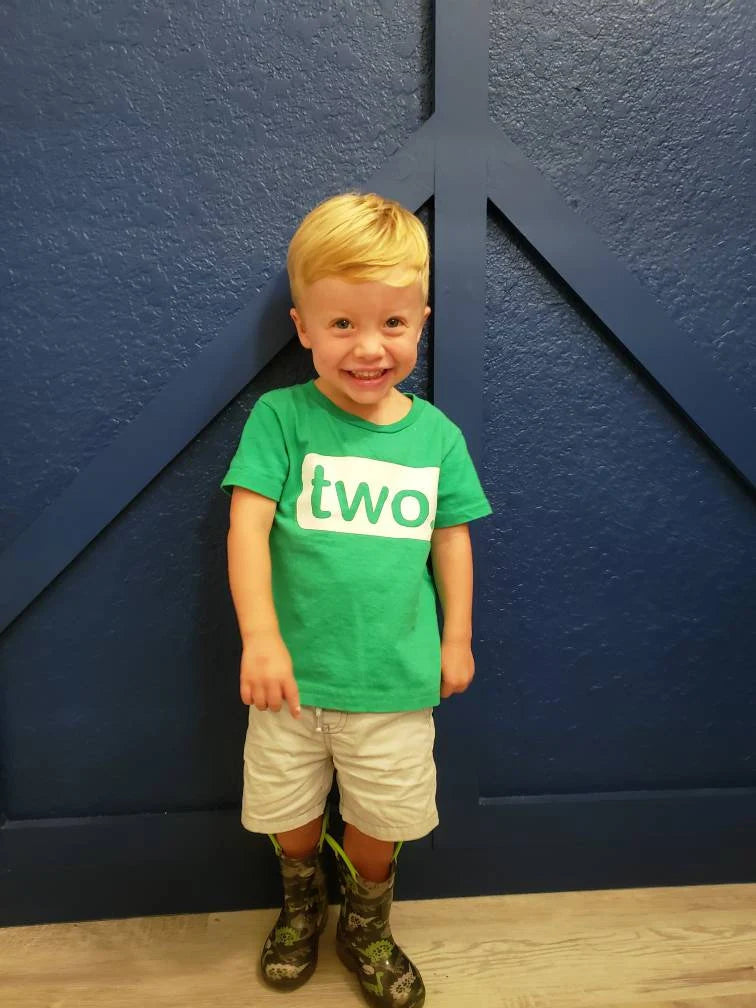 TWO. Toddlers birthday t-shirt