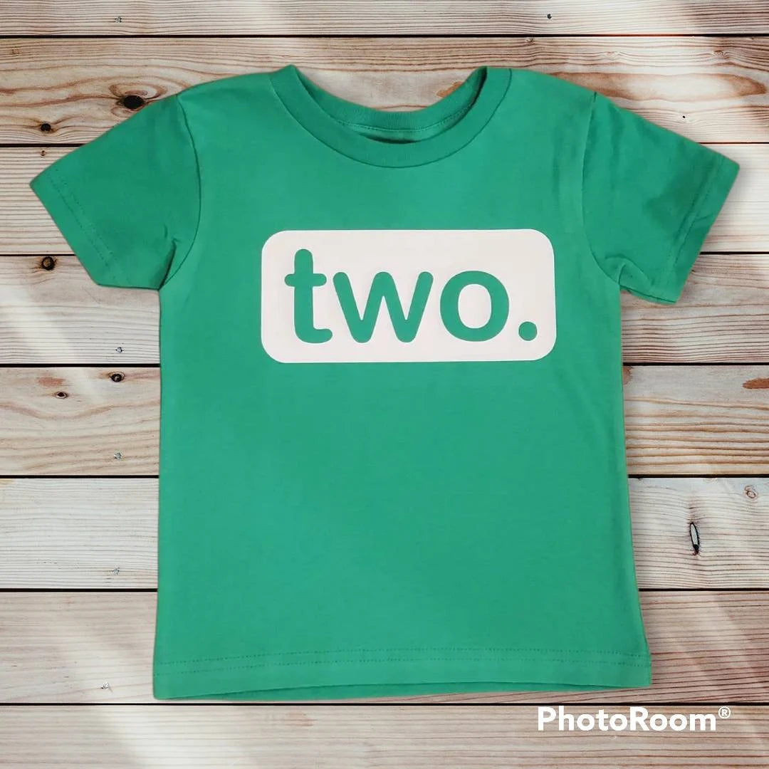 TWO. Toddlers birthday t-shirt