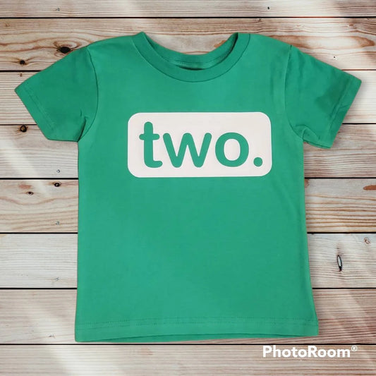TWO. Toddlers birthday t-shirt