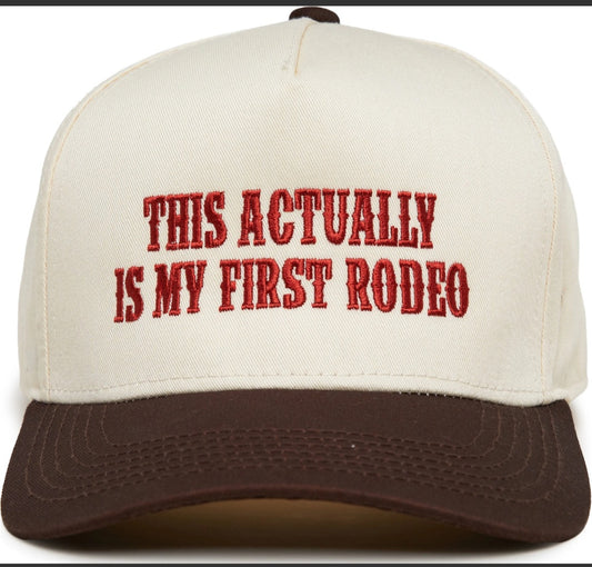This actually is my first rodeo: Kids Cap Brown