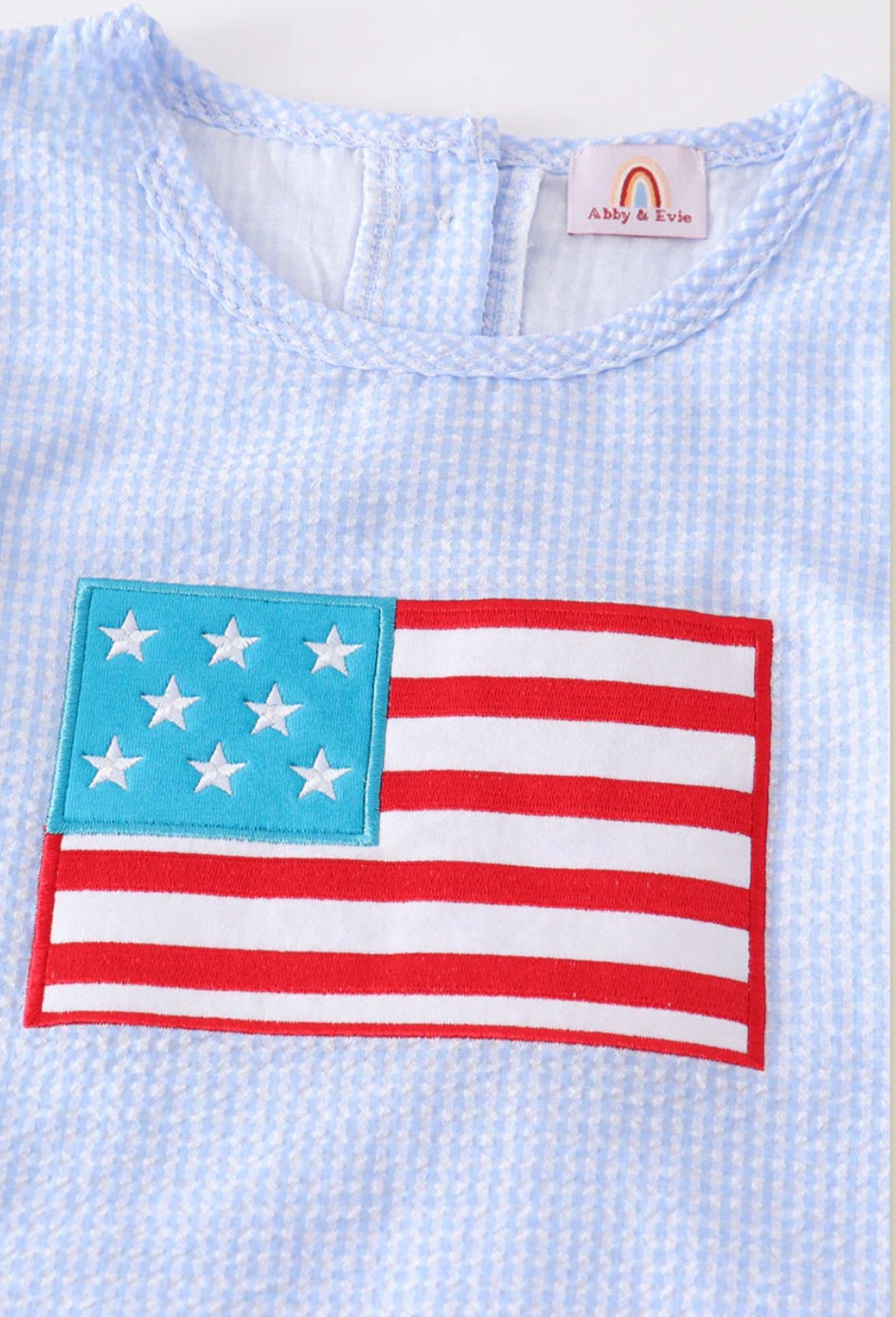 Girls Patriotic Flag Short Set