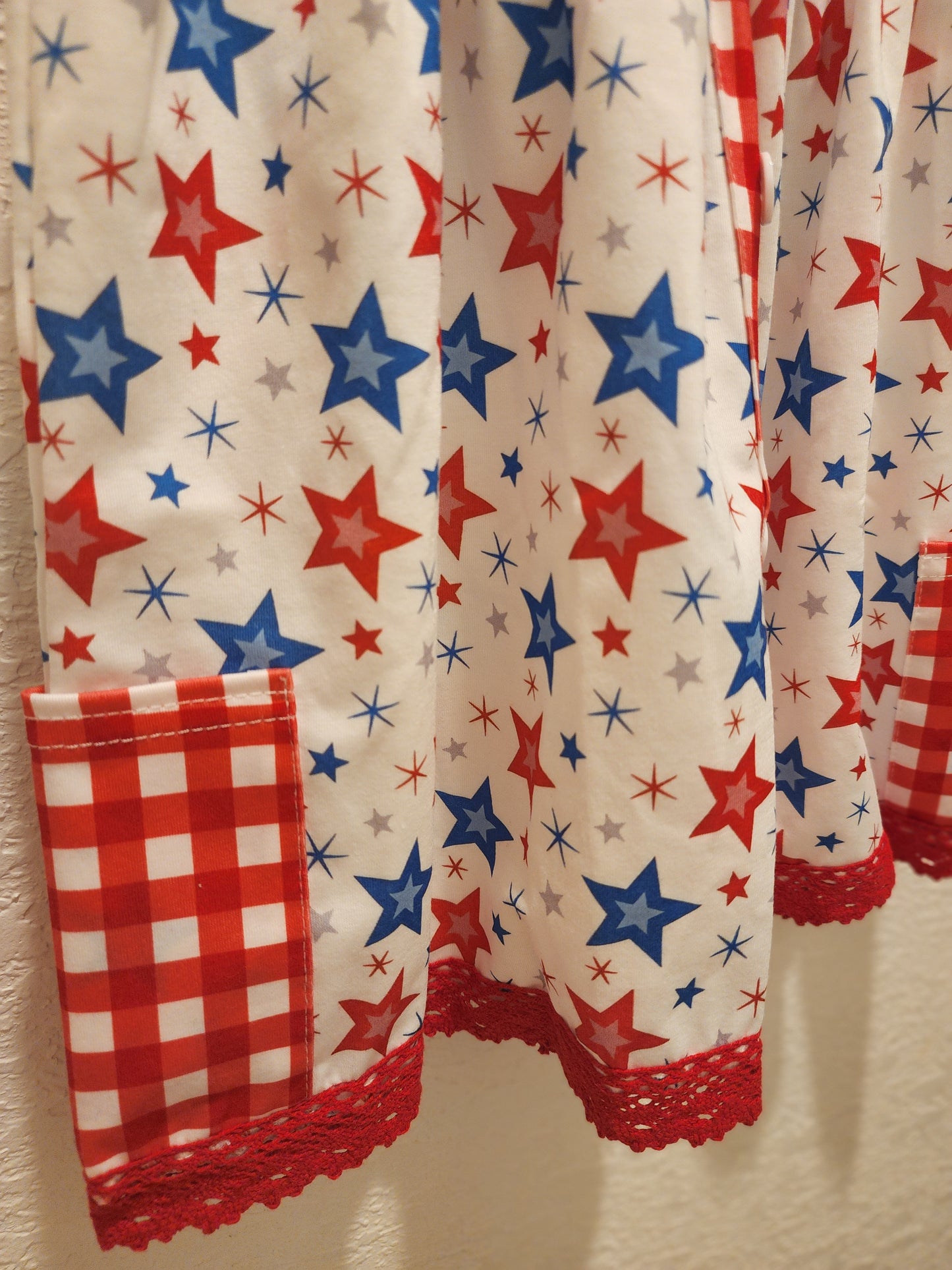 Patriotic Star Print Girls Dress