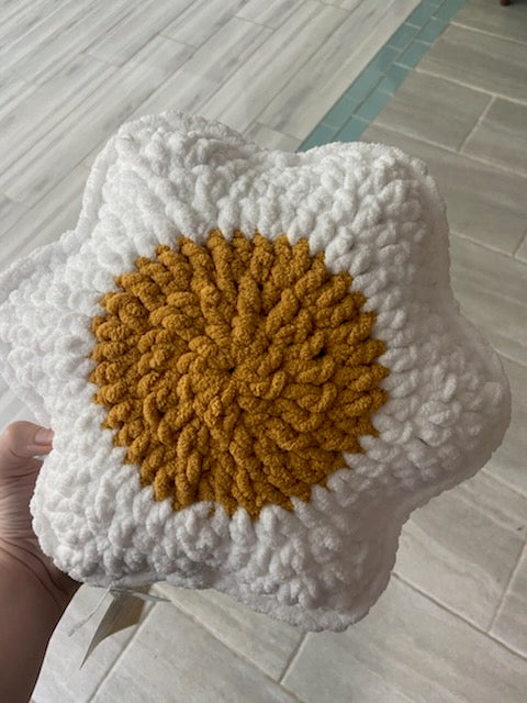 Crocheted Flower Pillow Stuffie
