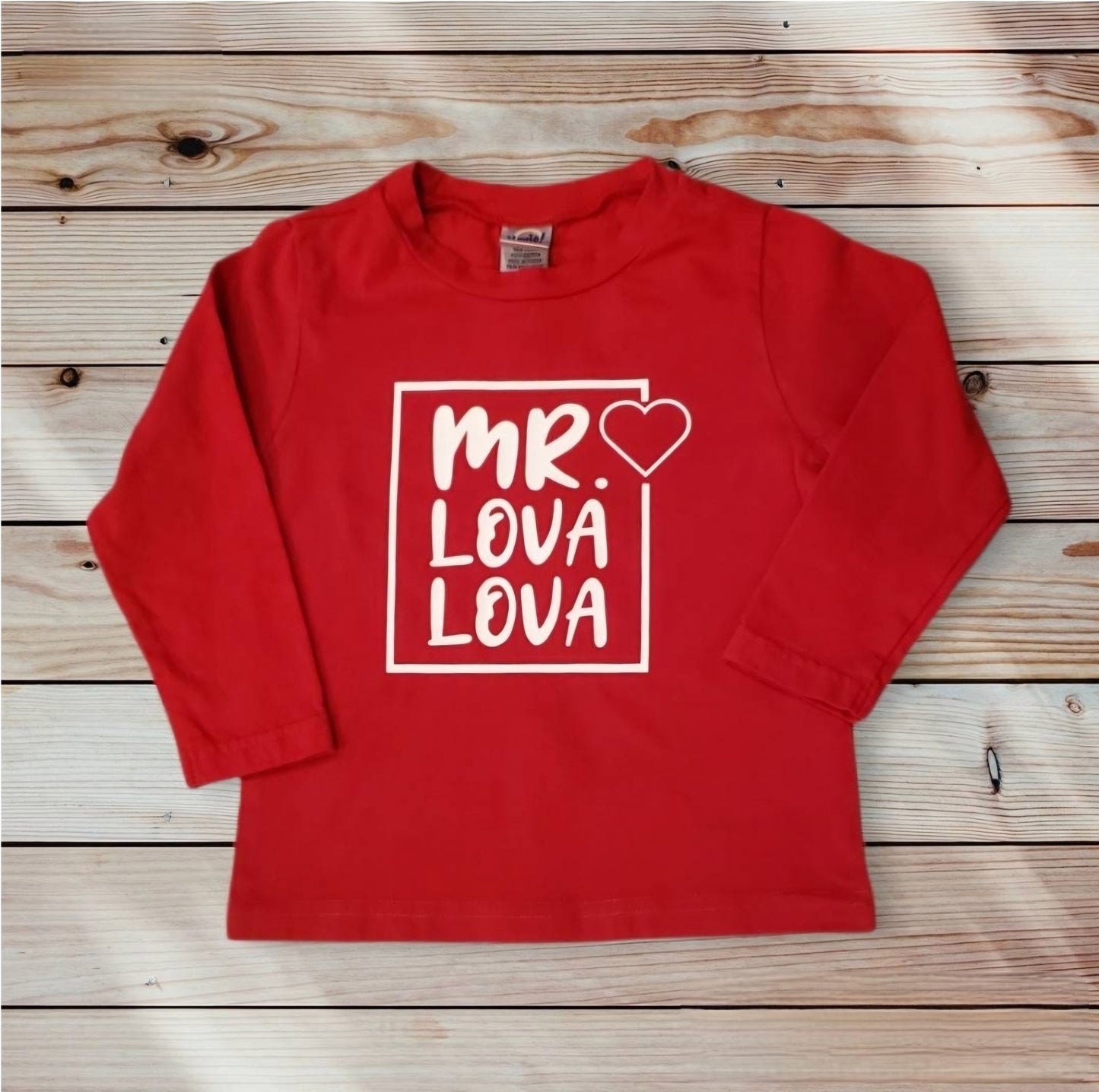Boys Red Mr. Lova Lova Valentine's Long-sleeved Pajama Set