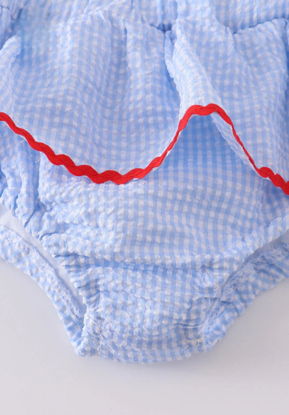 Girls Seersucker Flag 2Pc Swimsuit