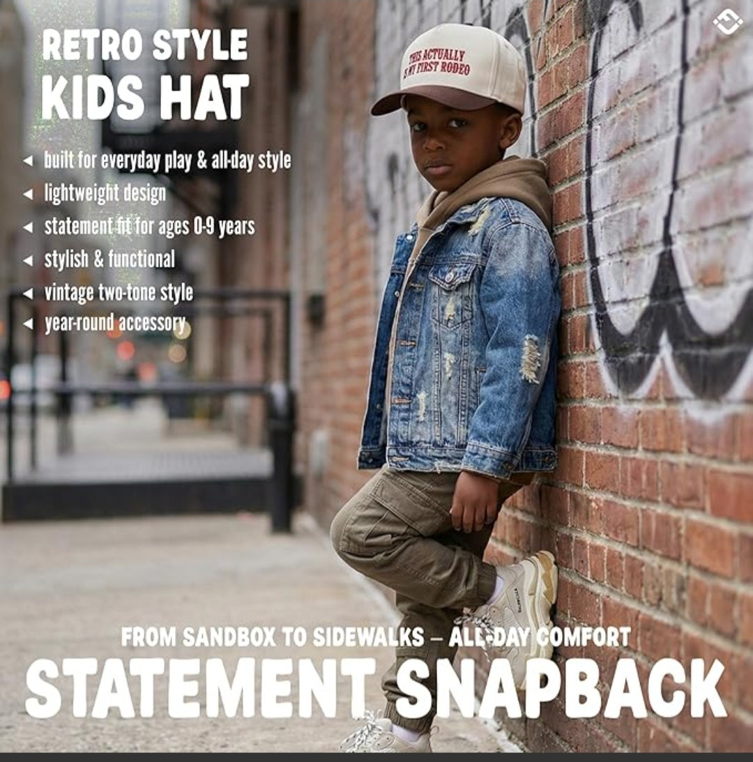 This actually is my first rodeo: Kids Cap Brown