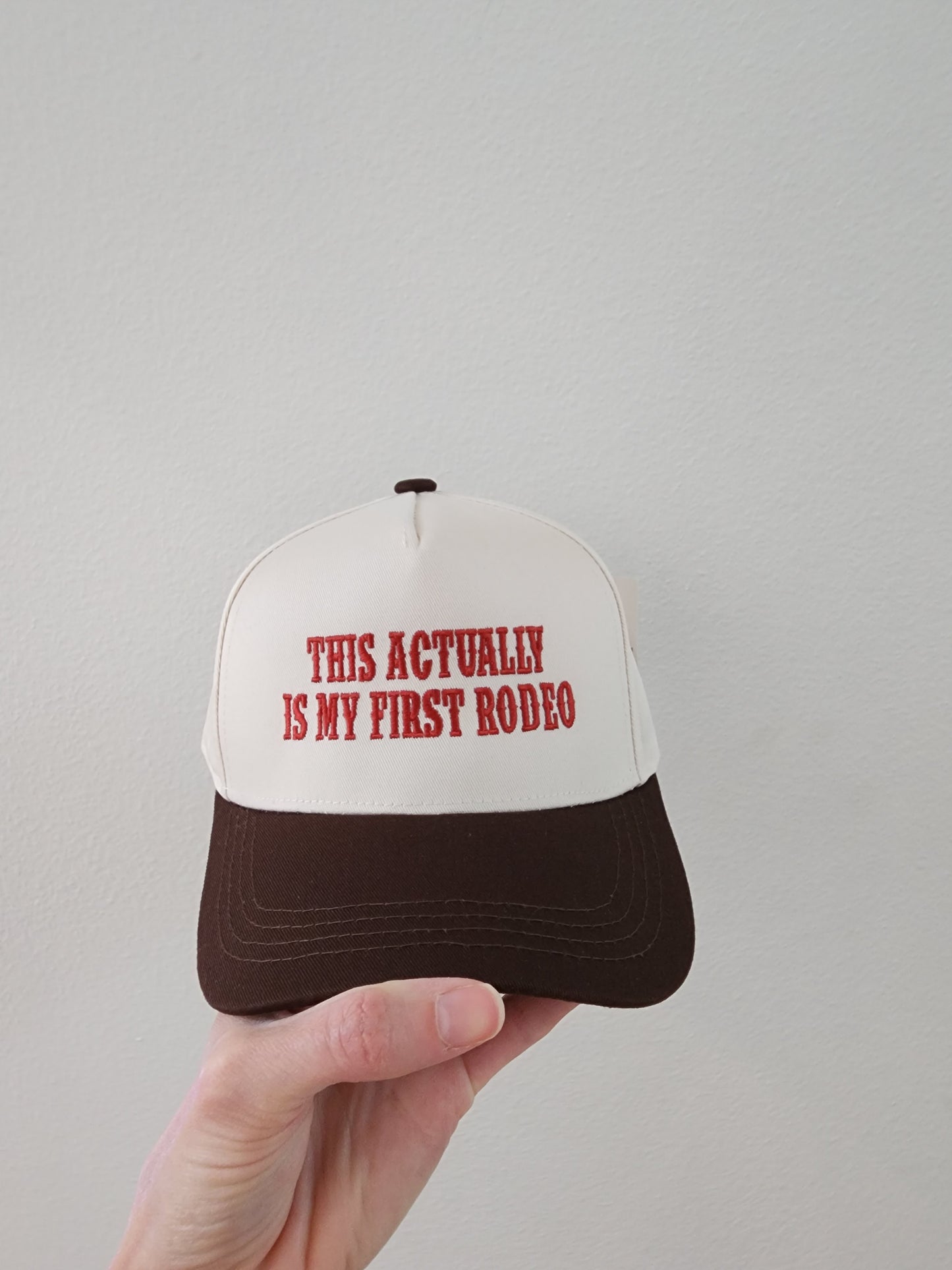 This actually is my first rodeo: Kids Cap Brown