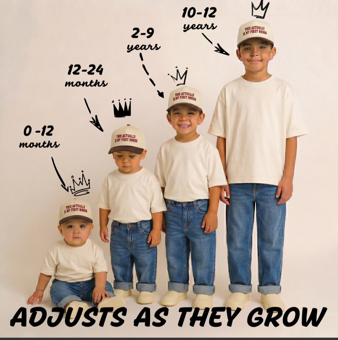 This actually is my first rodeo: Kids Cap Brown
