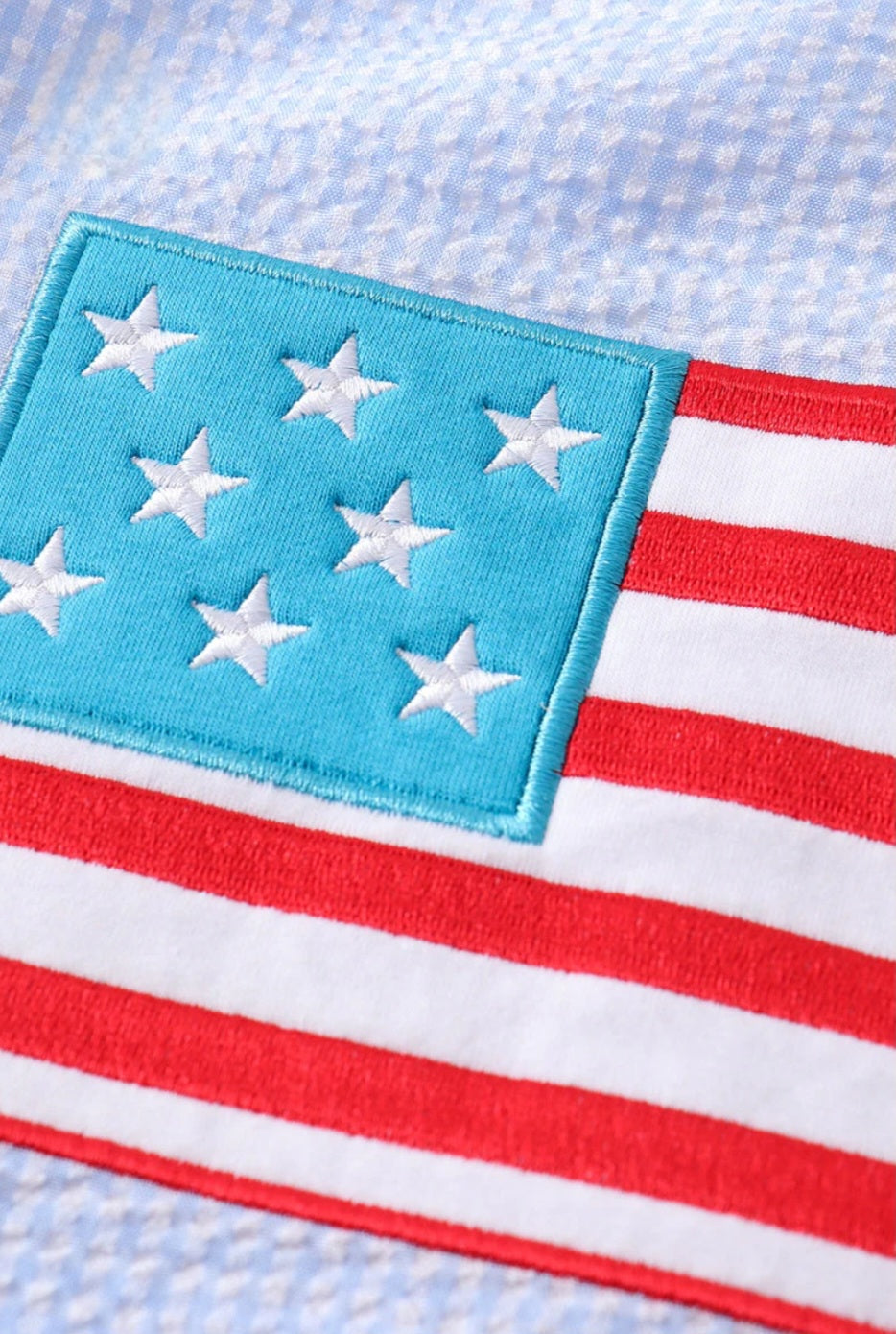 Girls Patriotic Flag Short Set