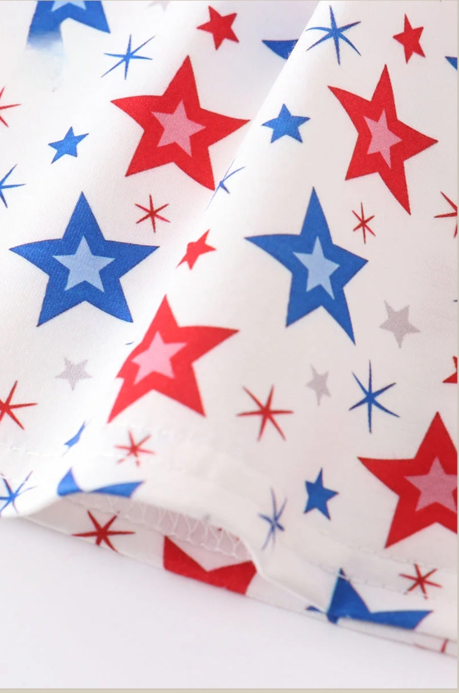Patriotic Star Print Girls Dress