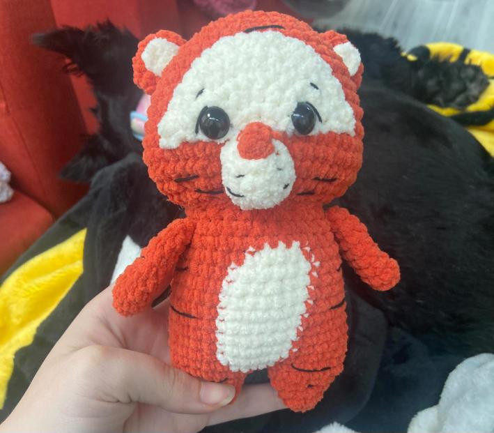 Story Time Character Crocheted- Tiger Stuffie