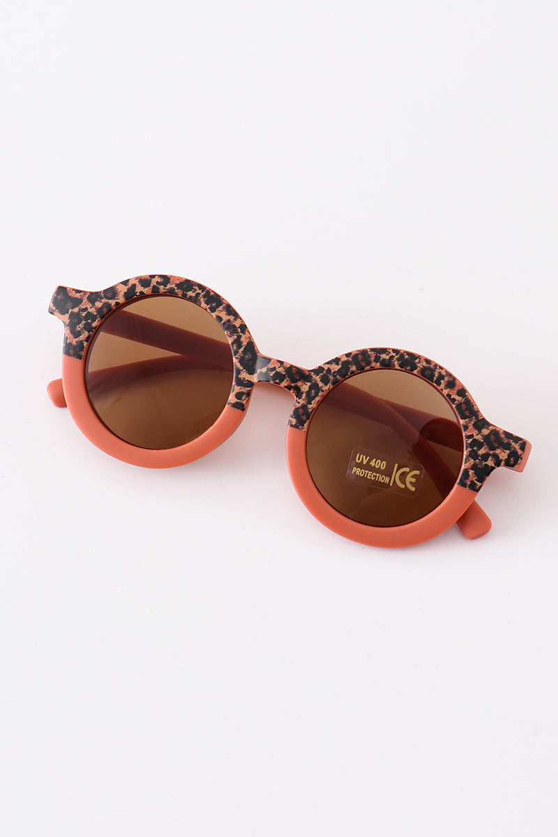 Retro Leopard Print Girls Sunglasses
