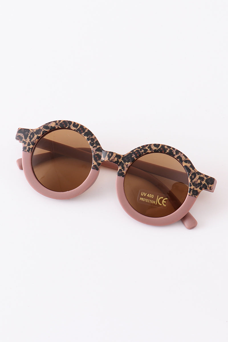 Retro Leopard Print Girls Sunglasses