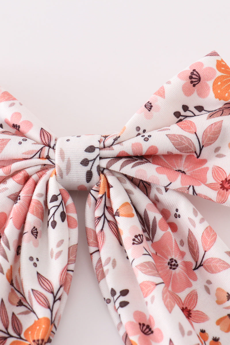 Cherry Blossom Floral Print Sailor Hair Bow